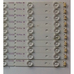 KIT DE LED´S PARA TV (10 PIEZAS) / RCA  3528A / IC-A-KJAB50D354 / PANEL V500HJ1-PE8-12V / MODELO LED50B45BQ W413-LE50B4C-A1003 / LED50B45RQ